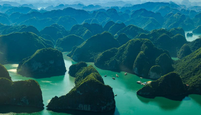 Seeing Ha Long Bay from the sky